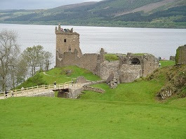 A castle in Scotland surrounded by a lawn