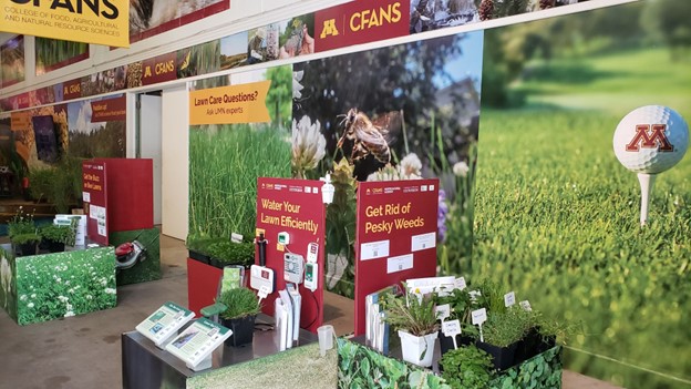 an educational display on turfgrass-related topics